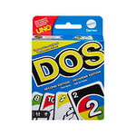 DOS Second Edition Family Card Game with Updated Rules for Kids and Adults, Game Night, Travel, Camping and Party, UNO Cards, HNN01