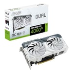 ASUS GeForce RTX 4060 TI DUAL EVO 8G OC WHITE Gaming Graphics Card - 2595MHz Boost Clock, GDDR6X, PCIe Gen 4, DLSS 3, 3x DP v 1.4a, HDMI 2.1a (Supports 4K & 8K HDR)