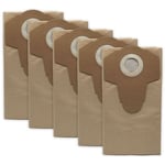 Grizzly Tools - Sacs filtres en papier 30L, brun Pack de 5 adaptés à Einhell th-vc 1820 s