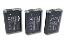 vhbw 3x Batterie compatible avec Canon Vixia Mini X caméra vidéo caméscope (1800mAh, 3,7V, Li-ion)