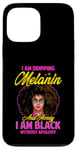 Coque pour iPhone 13 Pro Max Black Girl Lunettes de soleil Magic Afro Woman Honey Drip Rose vif