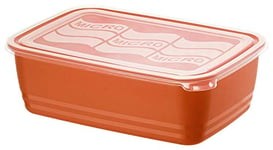 Rotho Eco Boîte de 3,7 litres avec couvercle pour micro-ondes, Plastique (PP) sans BPA, rouge/transparent, 3.7l (29.5 x 20.0 x 9.2 cm)