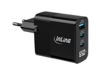 Inline Usb Pd Strømforsyning Gan Lader 3-Ports Usb-C + Usb-A 65W Med (31552)