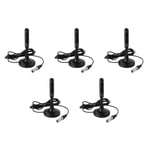 Antenne TV portable 300cm Câble coaxial Antenne TV numérique DVB-T DVB-T2 DAB NikExtérieur Digital HD Freeview pour Smart TV - Type A-5PCS