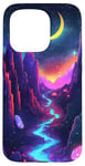 iPhone 15 Pro Mystic Crescent River Night Landscape Case