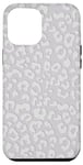 iPhone 15 Plus White Gray Print Leopard Cheetah Animal Print Case