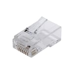 NORTH RJ45 Kontakt for Cat6 kabel 10pack 8p8c For montering med Verktøy