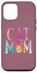 Coque pour iPhone 13 Pro Cat Mom Water Color Funny Cat Owner Woman Mothers Day