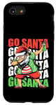 Coque pour iPhone SE (2020) / 7 / 8 Funny Christmas Go Santa Dabbing Beach Cruise Rouge/vert