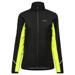 GORE WEAR Women's Running Jacket, R3, Partial GORE-TEX INFINIUM, Black/Neon Yellow, 44