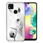 Coque pour Xiaomi Redmi 10A Animal Cheval Cristal