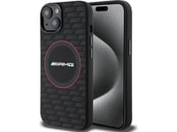 Amg Amhcp15sgsebk Iphone 15 / 14 / 13 6.1" Black/Black Hardcase Leather Debossed Lines