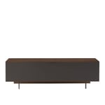 Ligne Roset - Canaletto TV Cabinet 135, Dark Walnut / Argile Lacquer, On Legs - TV-bänkar