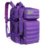 QT&QY 45L GYM Fitness Style Reput miehille/naisille Sotilaallinen Tactical Training Molle Survival Bag Vaellus Vaellusreppu Violetti