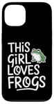 Coque pour iPhone 13 Cette fille aime les grenouilles, les amoureux des grenouilles mignonnes et le plaisir des animaux