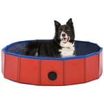 Vidaxl - Piscine pliable pour chiens Rouge 80x20 cm pvc Rouge