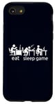 Coque pour iPhone SE (2020) / 7 / 8 Eat Sleep Game All Gamer Life At The Table Humour Gaming