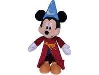 Peluche Mickey Fantasia 37 Cm - Set Doudou Collection Souris Disney + 1 Carte - 