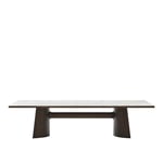 Poliform - Kensington Table 300 cm, Brushed Metal Iron, Top Black Elm - Spisebord - Jean-Marie Massaud - Svart - Metall/Tre