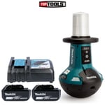 Makita DML810 18V/240V LXT LED Upright Area Light + 2 x 5Ah Batteries & Charger