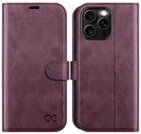 OCASE for iPhone 16 Pro Max Case, PU Leather Wallet, Magnetic Flip Folio Cover with RFID Blocking, Card Holders, Shockproof TPU, and Kickstand for 6.9 Inch iPhone 16 Pro Max (2024), Mauve