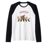 Christmas on the Farm Festive Christmas Raglan Baseball Tee