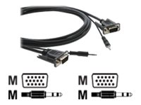 Kramer C-Mgma/Mgma Series C-Mgma/Mgma-10 - Vga-Kabel - Hd-15 (Vga), Mini-Phone Stereo 3.5 Mm (Hann) Til Hd-15 (Vga), Mini-Phone Stereo 3.5 Mm (Hann) - 3 M - Formstøpt