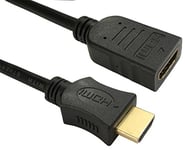 Pro Signal High Speed 4K UHD HDMI Lead with Ethernet, Male to Female, 0.5m Black