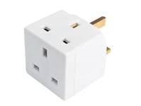 BAANI 2 Way Double Plug Adaptor - Multi Plugs Extension Sockets Adapter - UK 3 P