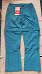 The North Face W Trekker Convertible pants hiking trouser size 10 short NEW BNWT