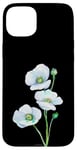 Coque pour iPhone 15 Plus Coquelicot blanc symbole de paix pour jardiniers botanistes fleurs