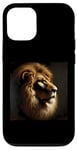 Coque pour iPhone 14 Chemise lion africaine pour femmes, hommes, enfants, animaux sauvages, roi chat sauvage