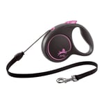 Dog Lead Flexi BLACK DESIGN 5 m Rosa Storlek S