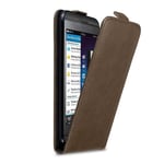 Cadorabo Housse Compatible Avec Blackberry Z10 En Marron Café - Étui De Protection Au Design Flip Avec Fermeture Magnétique