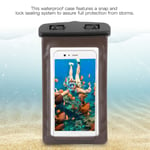 2Pcs Waterproof Phone Pouch Large Phone Screen For Water Activities(Black )