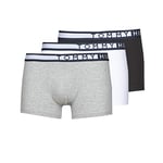 Tommy Hilfiger Men Boxer Short Trunks Underwear Pack of 3, Blue (PVH Black/PVH White/Grey Heather), XL