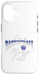 Coque pour iPhone 16 Southern Moms Cadeau de basket-ball fantaisie pour femme Bleu et blanc