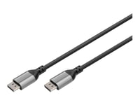 Digitus - Displayport-Kabel - Displayport (Hane) Till Displayport (Hane) - Displayport 1.4 - 1 M - 8K60 Hz (7680 X 4320) Stöd, 4K144hz Stöd - Svart