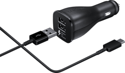 Chargeur voiture Samsung avec câble USB/USB C - Neuf