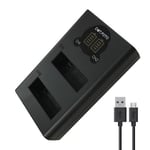 Dot.Foto AJ-BAT001 USB LCD Dual Battery Charger for GoPro HERO8 7 6 5