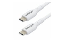 StarTech.com 2m (6.6ft) White USB-C Charging Cable, USB C Cable, USB 2.0 Type-C Laptop Charger Cord, 60W 3A Power Delivery, TPE Jacket, USB-C Data Transfer Cable, M/M - USB typ C-kabel - 24 pin USB-C till 24 pin USB-C - 2 m