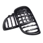 DYBANP Car Front Grille,For BMW E46 4-Door 2002-2005,Car Gloss Black Look Front Bumper Grill Replacement