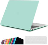 iNeseon Coque Compatible avec Macbook Air 13 Pouces A2337(M1)/ A2179/ A1932, Housse Cover Étui Rigide et Couvercle de Clavier pour 2021/2020/2019/2018 MacBook Air 13 Retina, Vert Clair