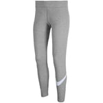 Nike CZ8530-063 W NSW ESSNTL LGGNG Swoosh MR Leggings Womens dk Grey Heather/(White) L