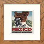 Lumartos, Vintage Poster For The Same Victory Mexico! Contemporary Home Decor Wall Art Print, Dark Wood Frame, 10 x 10 Inches