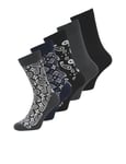 JACK & JONES Men's Jacparis Socks 5 Pack, Magical Forest/Pack:Black-Navy Blazer-Black-Magical Forest, One Size