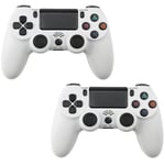 2Pcs PS4 DoubleShock Trådlös för Play-station 4 camouflage grön 2 Pcs White