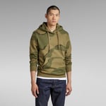 G Star Raw Mens G-Star RAW Desert Camo Hoodie - Green Cotton - Size X-Small