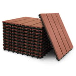 Clanmacy 33x 3m² Dalle de terrasse bois composite Modular 30 x 30 cm / ep 2,2 cm brun DALLAGE