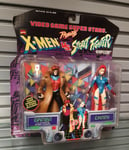 Vintage Marvel Comics X Men v Street fighter video game toy figure pack 2 RARE